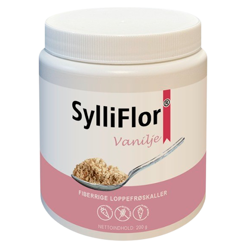 Sylliflor Vanilje loppefrøskaller kosttilskud i pakke med 200 g
