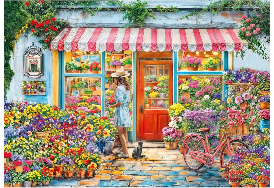 Trefl puslespil Flower Shop med 1000 brikker