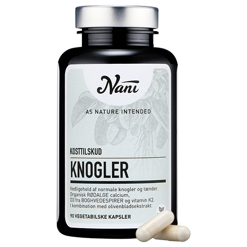 Pakning med Nani Knogler kosttilskud i kapselform, 90 stk
