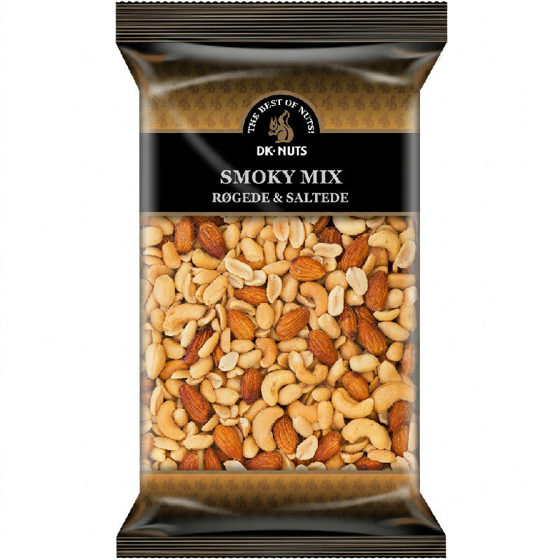 DK-NUTS Smoky Mix, røgede og saltede nødder, 1 kg