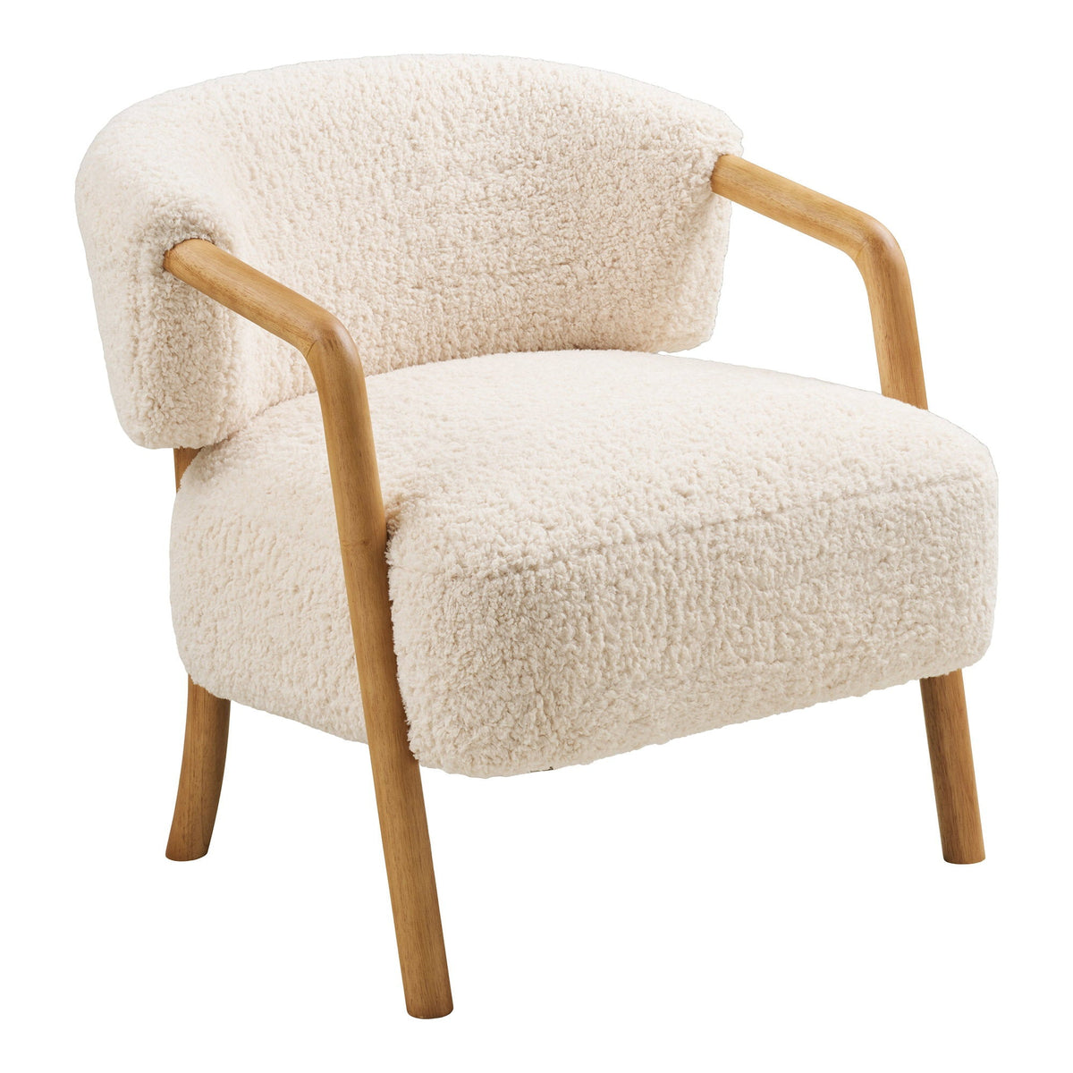 Dakar loungestol fra House Nordic i beige med mørkt naturfarvet stel