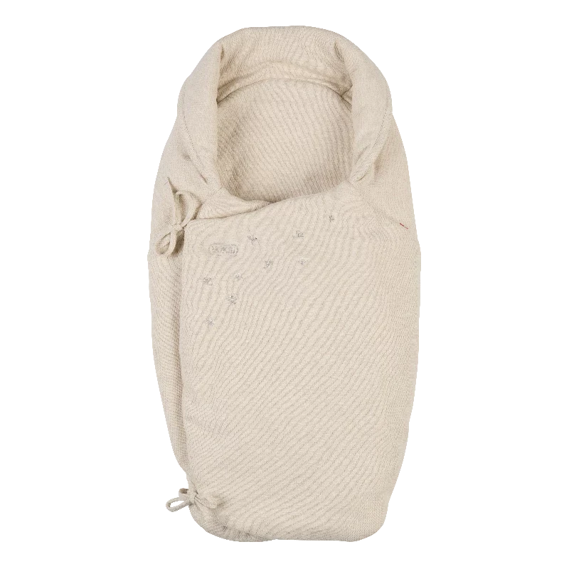 Voksi Wool Wrap uldsvøb til baby i farven Sand