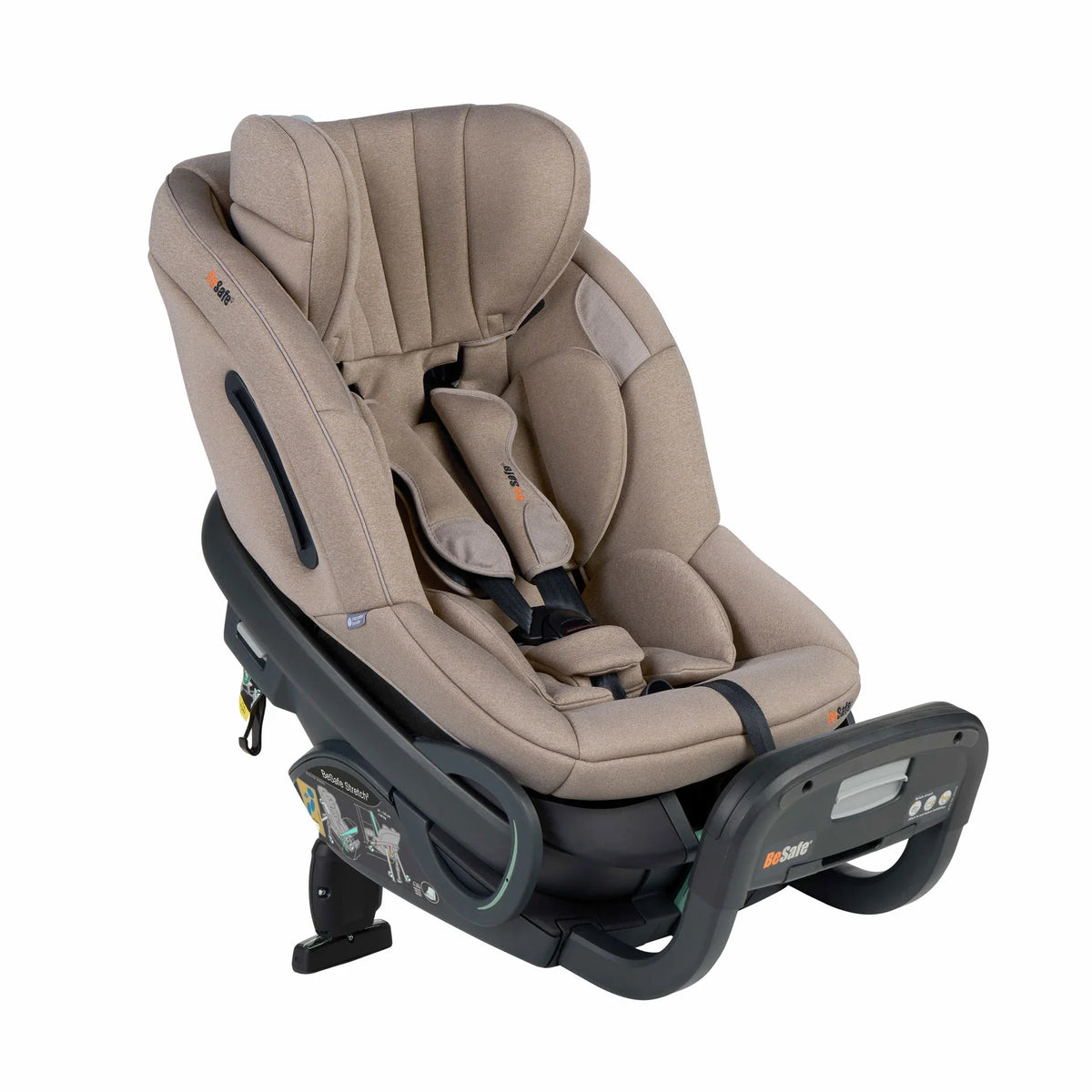 BeSafe Izi Stretch2 autostol i farven Dark Sand Soft Breeze