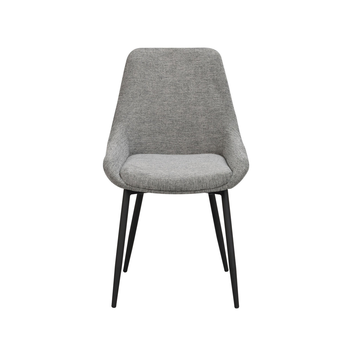 Rowico Home Sierra spisebordsstol i grå polyester med sort metal