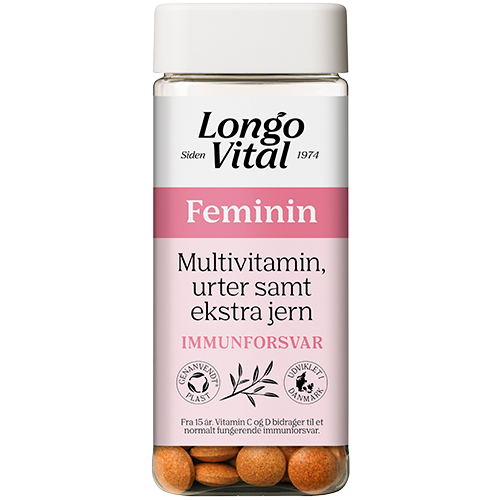 Pakning med Longo Vital Feminin kosttilskud, 180 tabletter