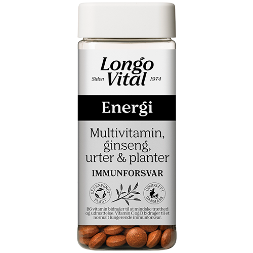 Pakke med Longo Vital Energi vitamintabletter, 180 tabletter