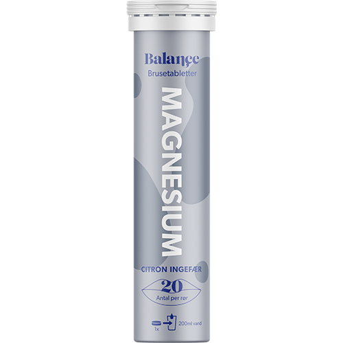 Pakning med Balance Magnesium brusetabletter, 20 tabletter til opløsning i vand