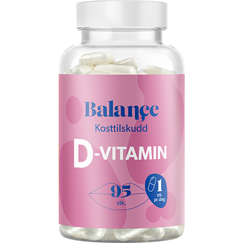 Balance D-Vitamin kosttilskud i pakke med 95 kapsler