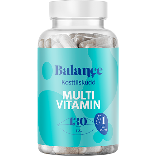 Balance Multivitamin, pakke med 130 kapsler med vitaminer og mineraler