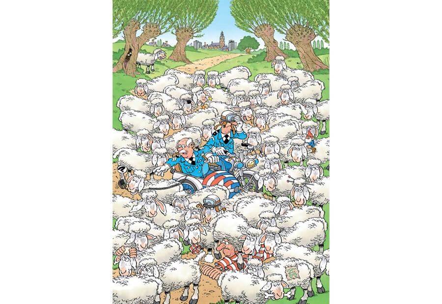 Jumbo puslespil Ewe Shall Not Pass med 500 brikker, Jan van Haasteren
