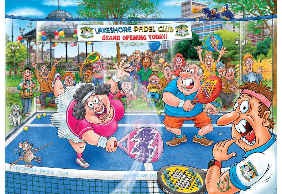 Jumbo Wasgij Original #49 Padel Panic puslespil, 1000 brikker