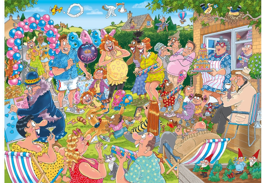 Jumbo Wasgij Mystery #31 Gender Reveal puslespil med 1000 brikker