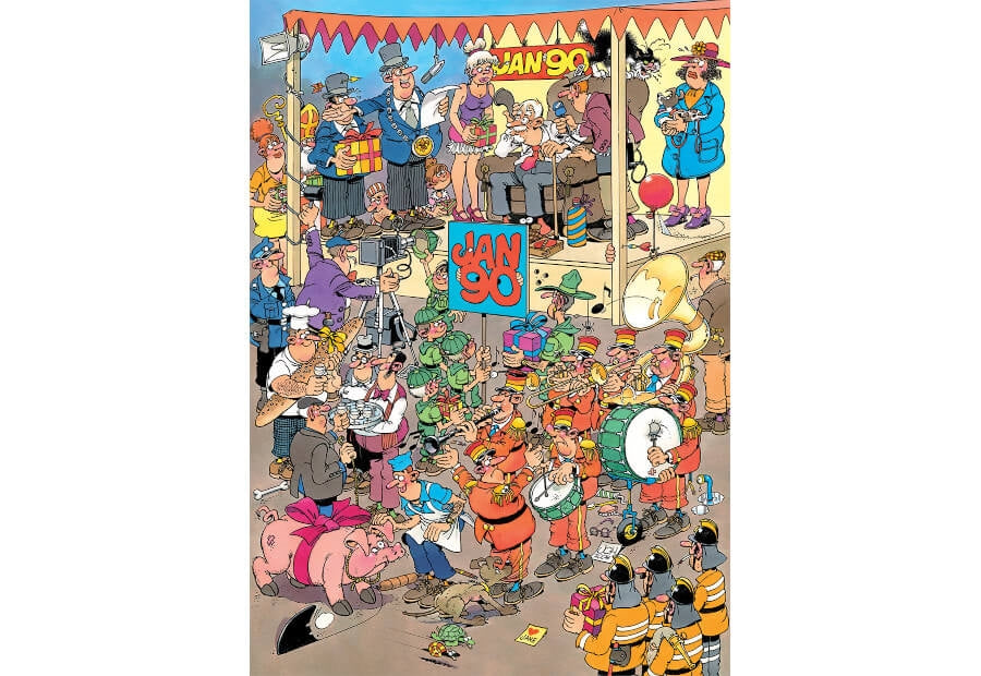 Jumbo puslespil Happy 90th i Jan van Haasteren-serien, 500 brikker