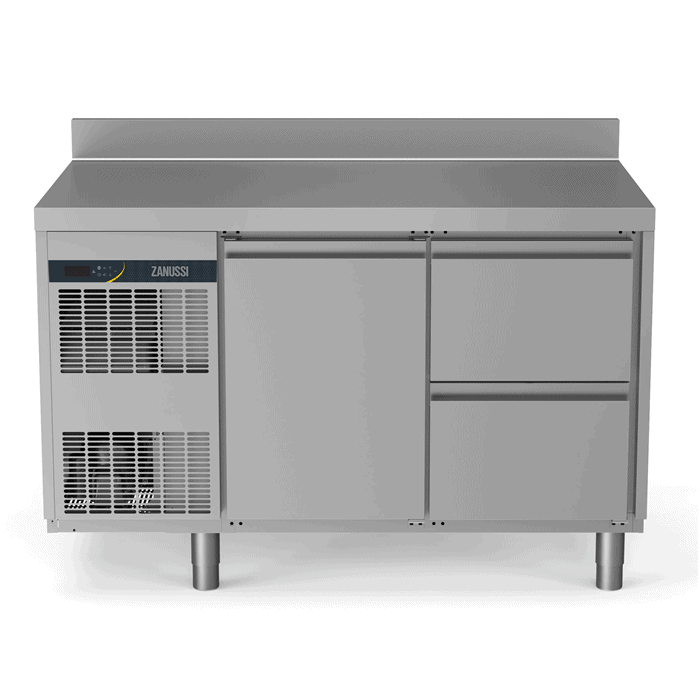 Zanussi kølebord med bagkant, en låge og to ½ skuffer, 290 liter