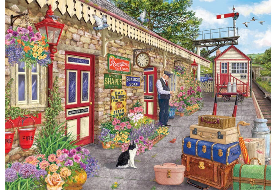 Jumbo puslespil Station Blooms med 1000 brikker