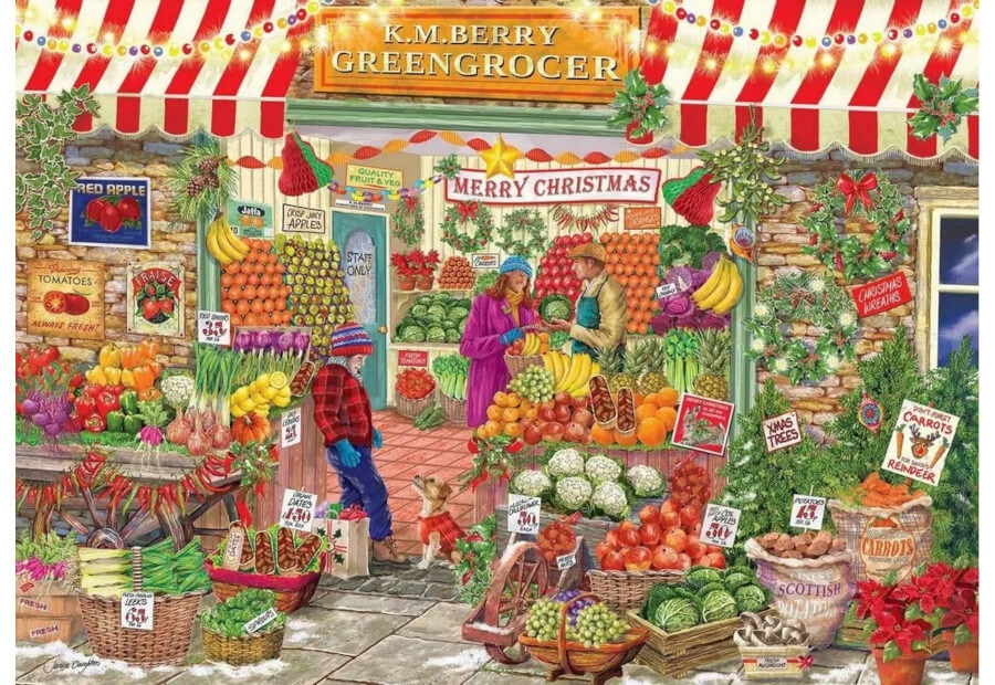 Jumbo puslespil Festive Greengrocers med 1000 brikker