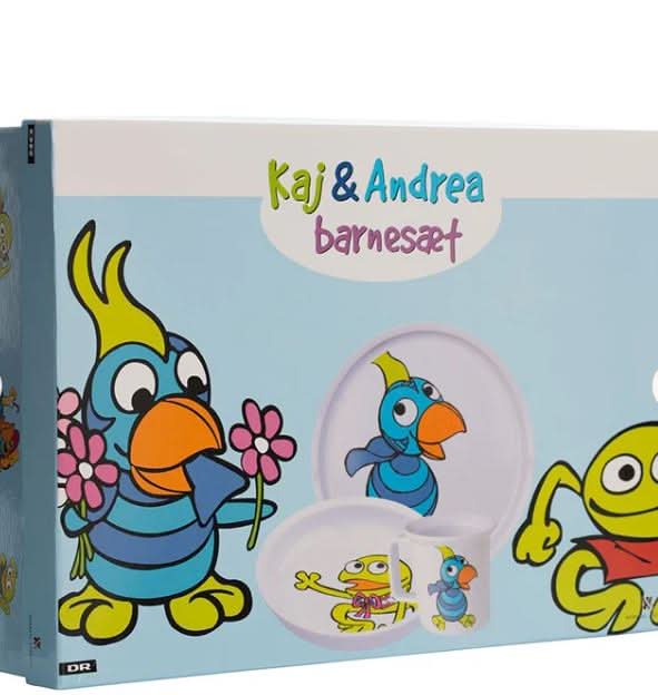Melamin barnesæt med 3 dele m. Kaj & Andrea