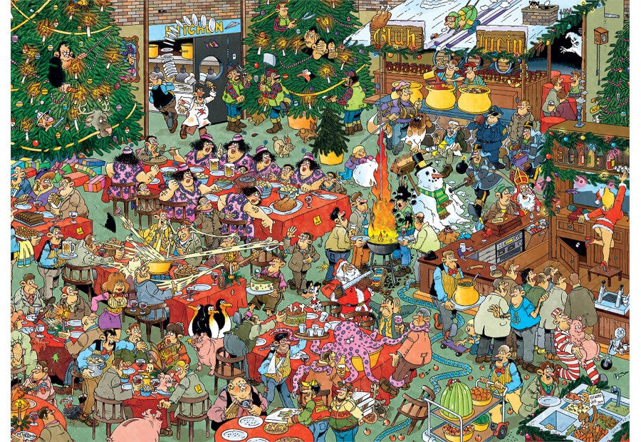 Jumbo puslespil Christmas Dinner i serien Jan van Haasteren, 1000 brikker