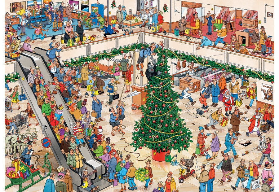 Jumbo puslespil Christmas Mall i serien Jan van Haasteren, 1000 brikker