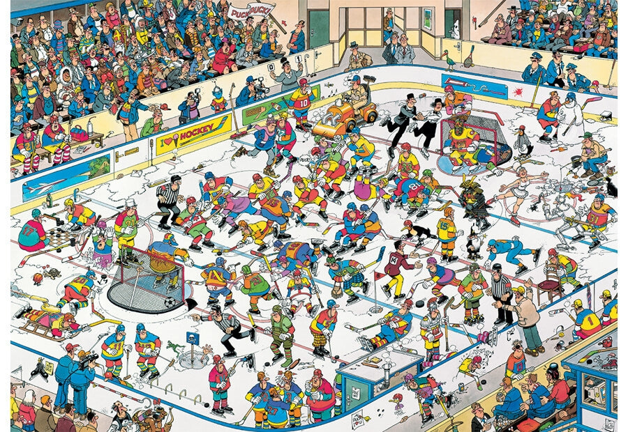 Jumbo puslespil Ice Hockey af Jan van Haasteren med 1000 brikker