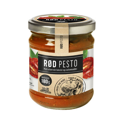 Se Rød Pesto 180g ✔ Kæmpe udvalg i  Deli Drengene - Køb online på udsalg og tilbud lige nu ✔ Hurtig levering: 1 - 2 Hverdage samt billig fragt - Varenummer: BAR-1383909 og barcode / Ean: 5710908161240 på lager - Udsalg på Delikatesser | Tapas | Pesto Spar op til 64% - Over 1312 kendte brands på udsalg
