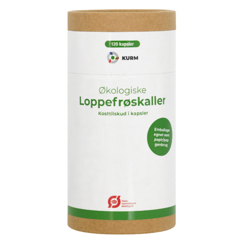 KURM Loppefrøskaller Ø kosttilskud i kapselform, 120 kapsler