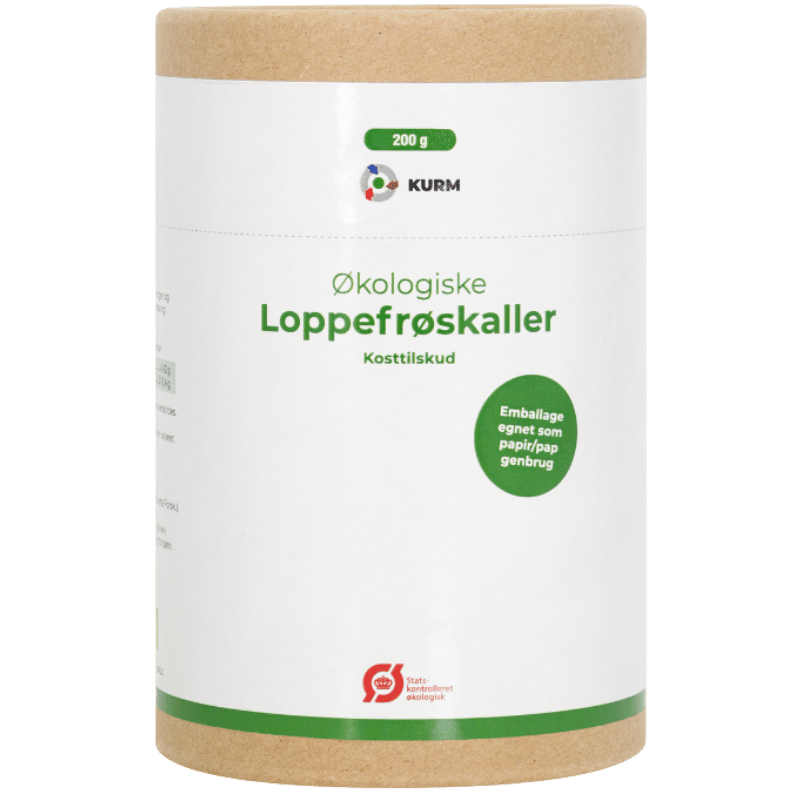 Pose med Kurm økologiske loppefrøskaller, 200 g