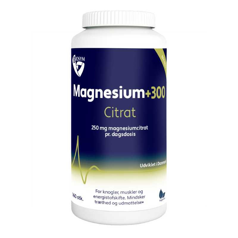 Pakning med Biosym Magnesium+300 Citrat, 160 kapsler