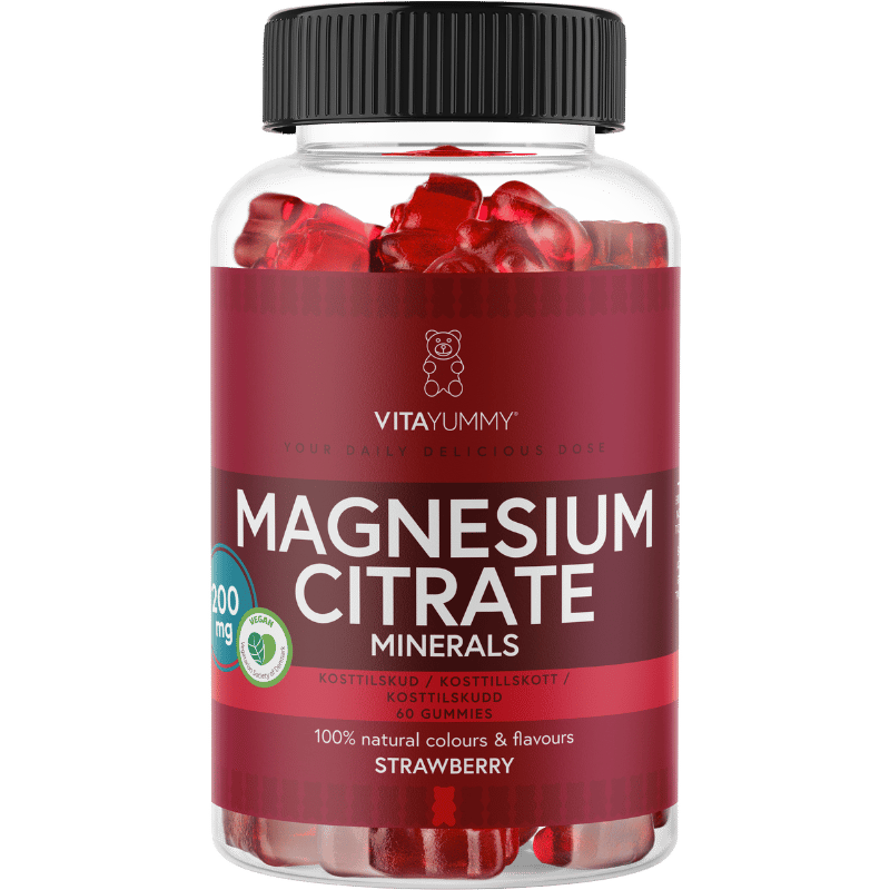 VitaYummy Magnesium Citrate med jordbærsmag, pakke med 60 stk