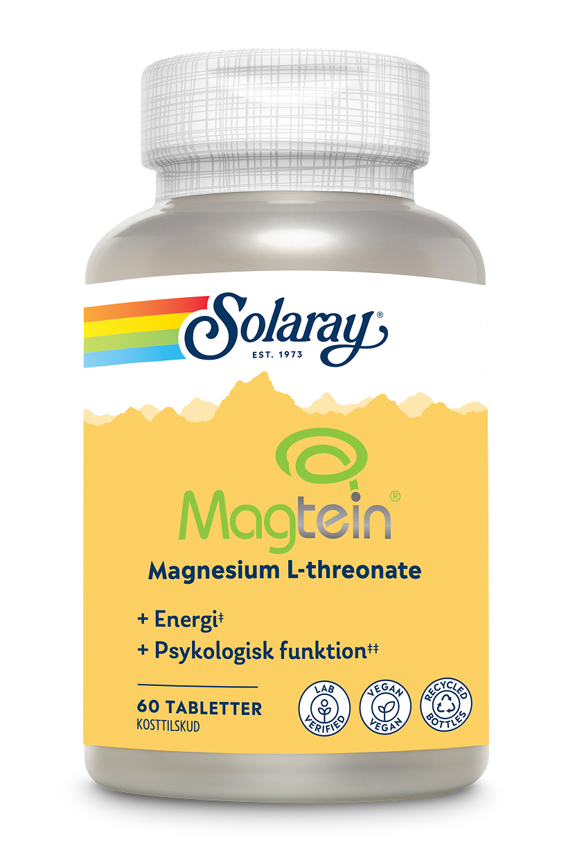 Solaray Magtein Magnesium L-threonate kosttilskud, pakke med 60 tabletter