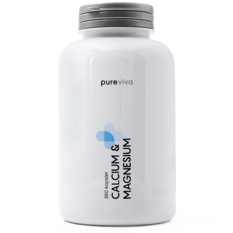 Pureviva Calcium & Magnesium kosttilskud, pakke med 360 kapsler