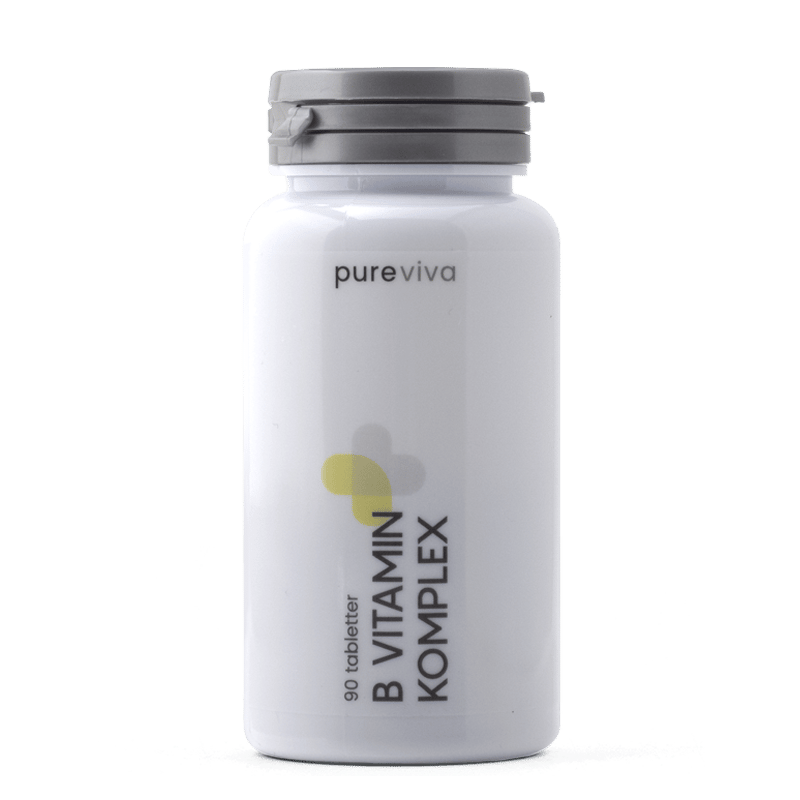 Pureviva B Vitamin Komplex kosttilskud med 90 tabletter
