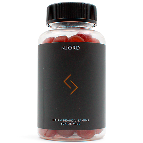 Njord Hair & Beard Vitamins gummies, pakning med 60 stk.