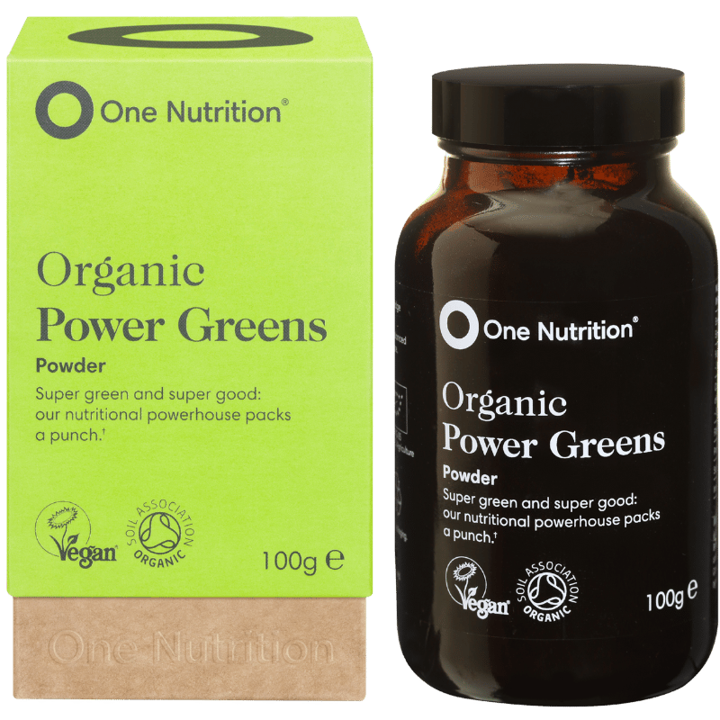 One Nutrition Power Greens økologisk grøntpulver, pakke med 100 g