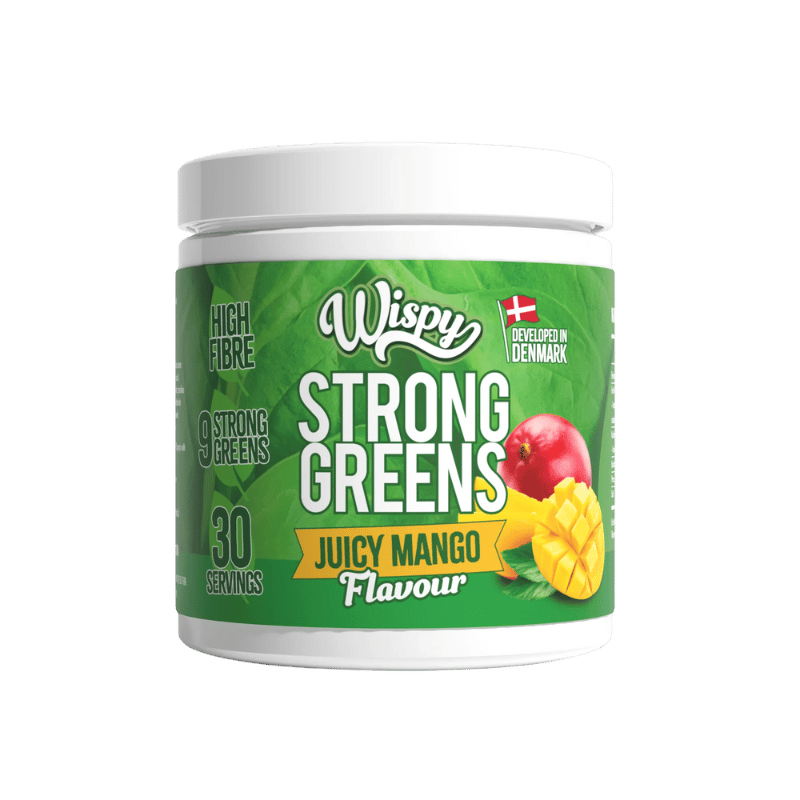 Wispy Greens Juicy Mango grønt pulver med mangosmag, 300 g