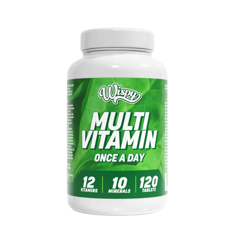 Glas med Wispy Multivitamin tabletter, 120 stk