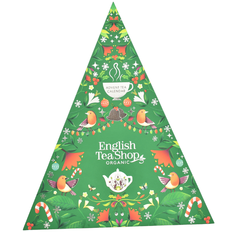 English Tea Shop te-julekalender Juletræ i grøn med 25 tebreve