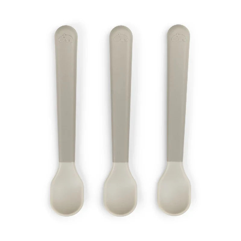 Done by Deer Foodie Easy-Grip babyskeer i 3-pak i sandfarvede nuancer