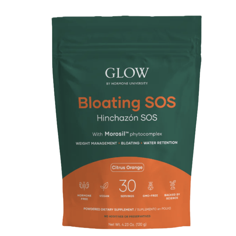 Pakke med Glow Botanica Bloating SOS kosttilskud i pulverform, 120 g