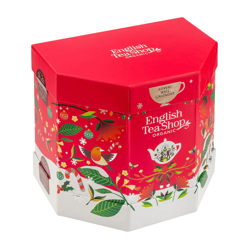 English Tea Shop julekalender til væg med 25 økologiske teposer