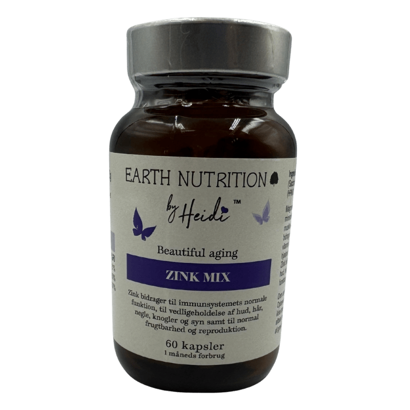 Earth Nutrition Zink Mix kosttilskud med zink, magnesium og B6, 60 kapsler