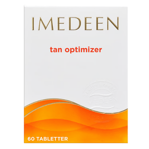 Pakke med Imedeen Tan Optimizer kosttilskud, 60 tabletter med vitamin A, C og E