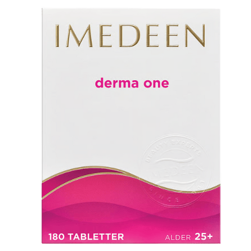 Pakning med Imedeen Derma One 25+ kosttilskud, 180 tabletter