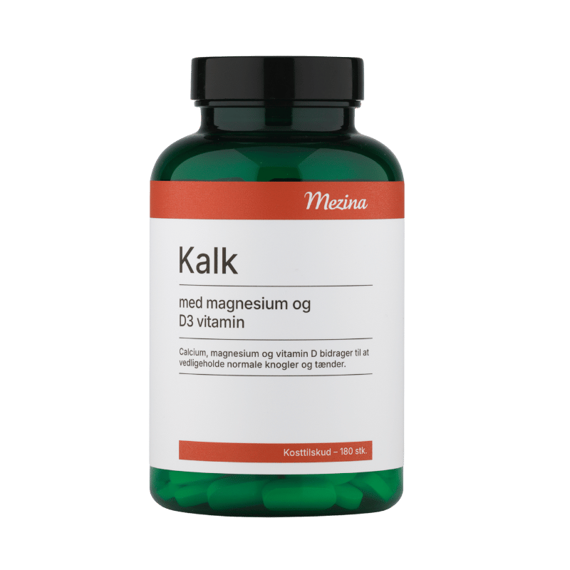 Mezina Kalk med magnesium og D3-vitamin, pakning med 180 tabletter