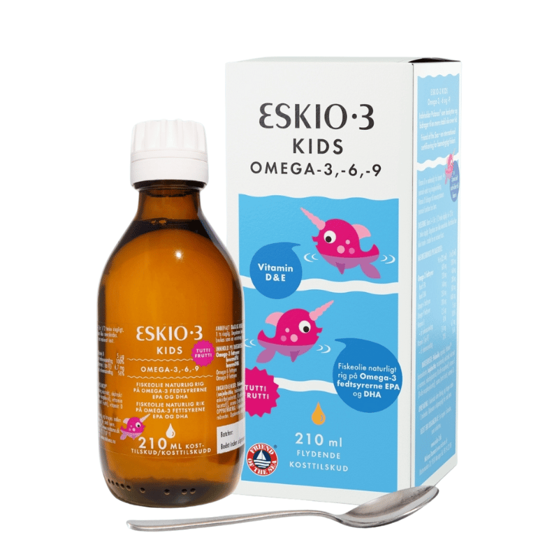 Eskio-3 Kids Tutti-Frutti kosttilskud med fiskeolie, 210 ml