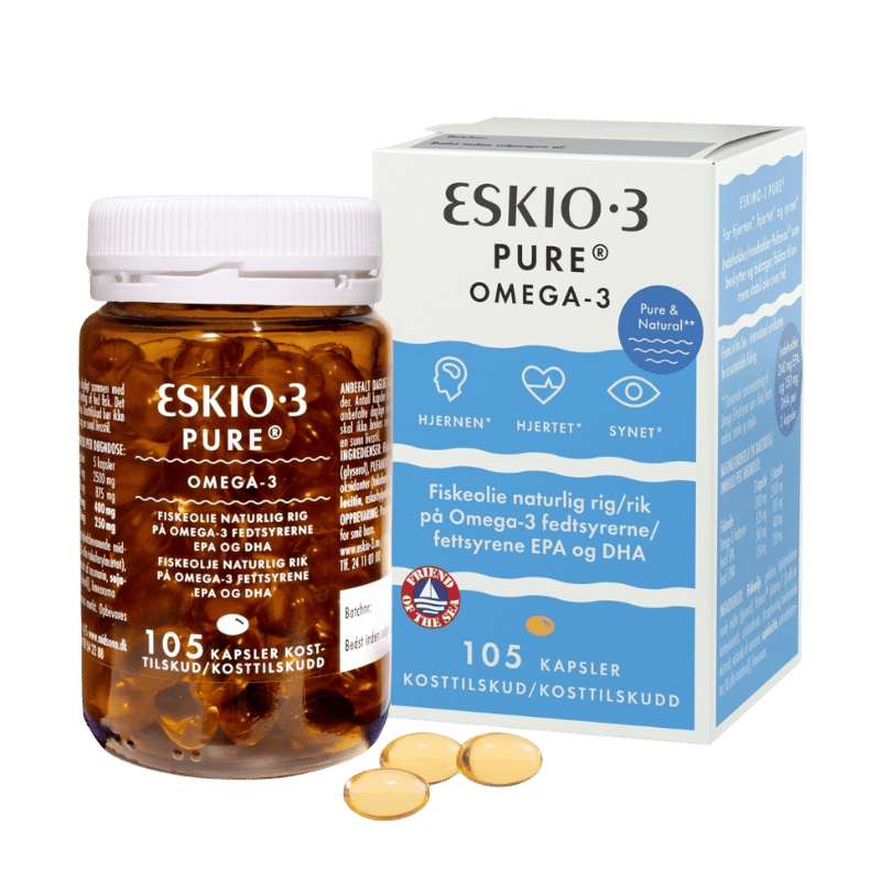 Pakning med Eskio-3 fiskeolie, 105 kapsler
