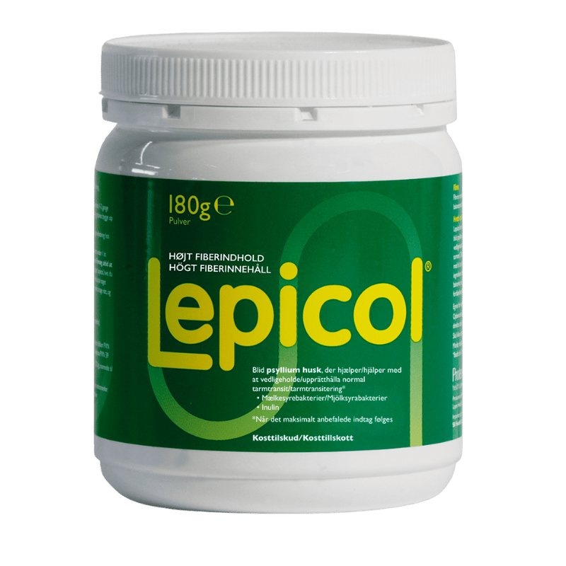 Pakning med Lepicol kosttilskud med mælkesyrebakterier og fibre, 180 g