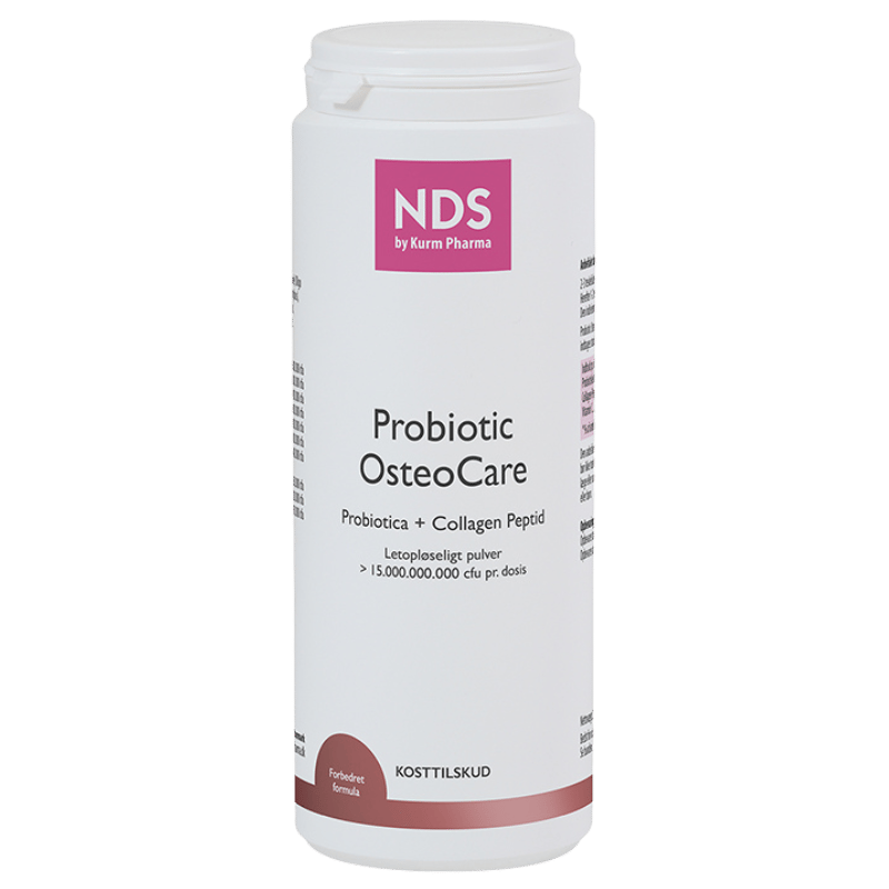 NDS Probiotic OsteoCare kosttilskud med kollagen, C-vitamin og probiotiske kulturer, 225 g