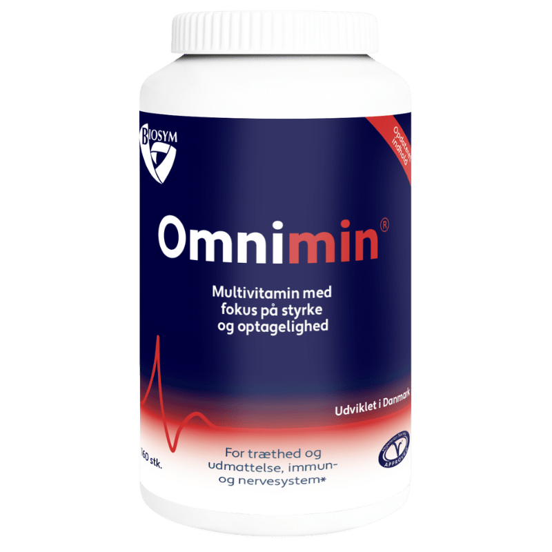 Biosym Omnimin vegetarisk multivitamin i pakke med 160 tabletter