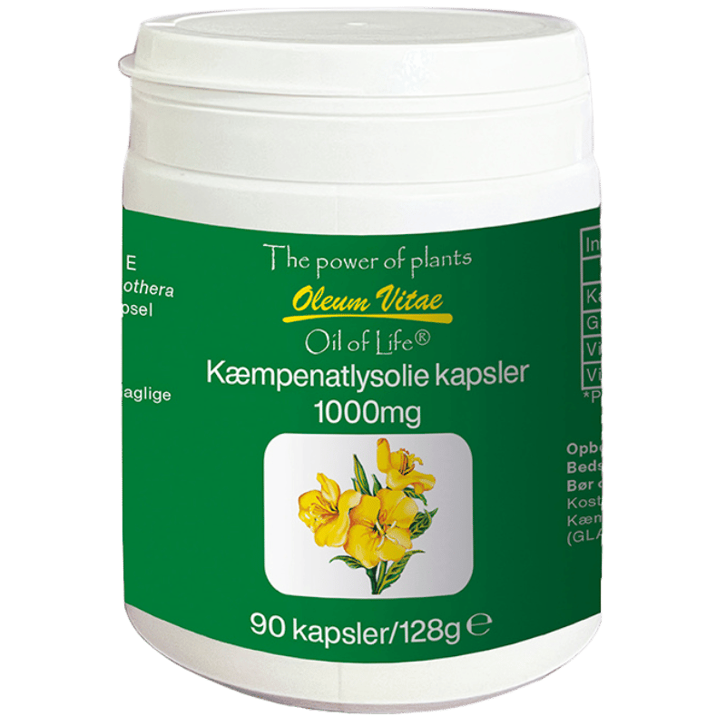 Din Sundhed Oil of Life kæmpenatlysolie 1000 mg kosttilskud, 90 kapsler